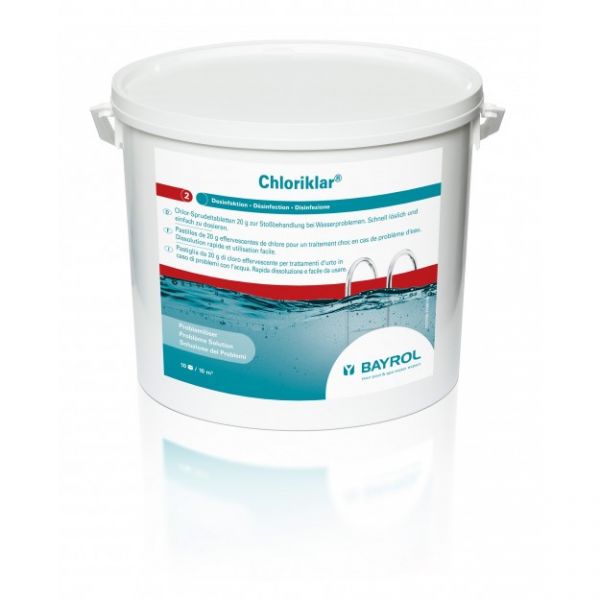 Chloriklar 10kg schnellösliche Chlortabletten 17g "Fass"